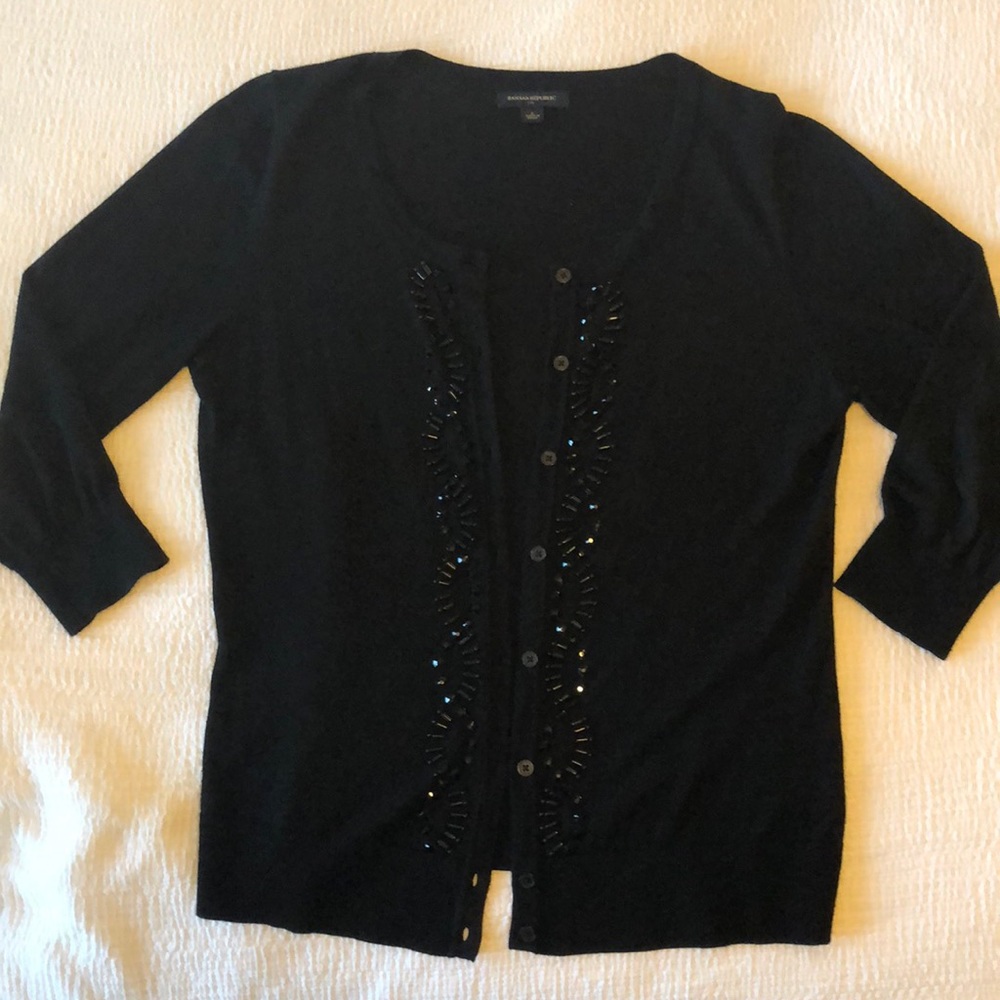 Banana Republic cardigan with beading detail L
